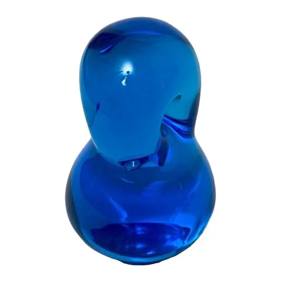 Blue Bird Glass Figurine Josef Marcolin FM Konstglas Sweden Vintage 3" h - Picture 3 of 9